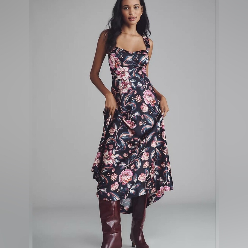 NWT! Anthropologie The Jocelyn Sleeveless Slip Midi Dress - Medium